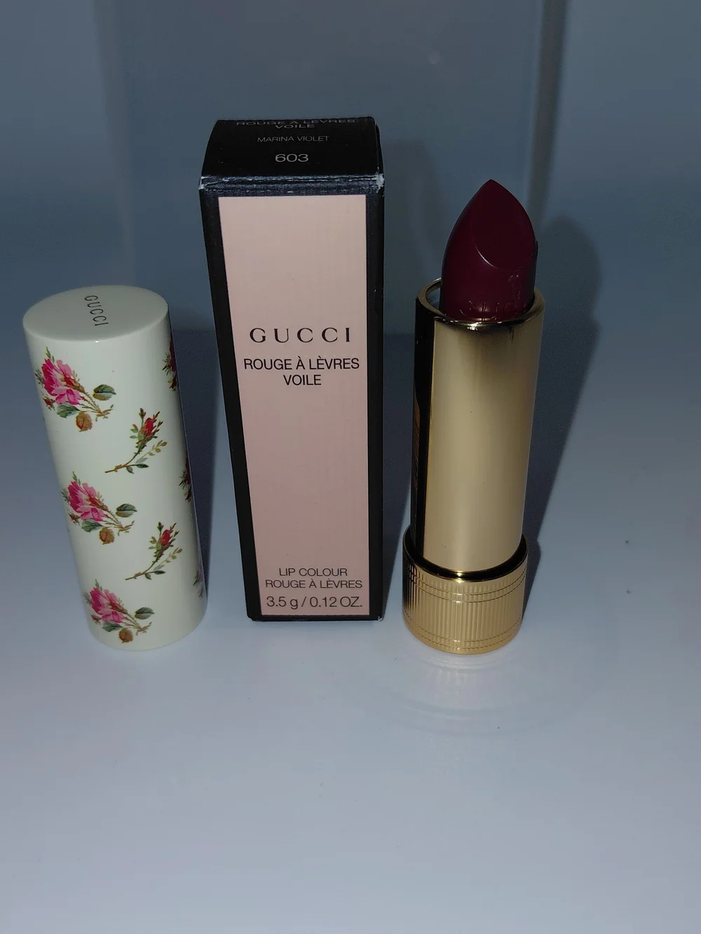 Gucci Rouge À Lèvres Voile Lipstick - Berry Plum